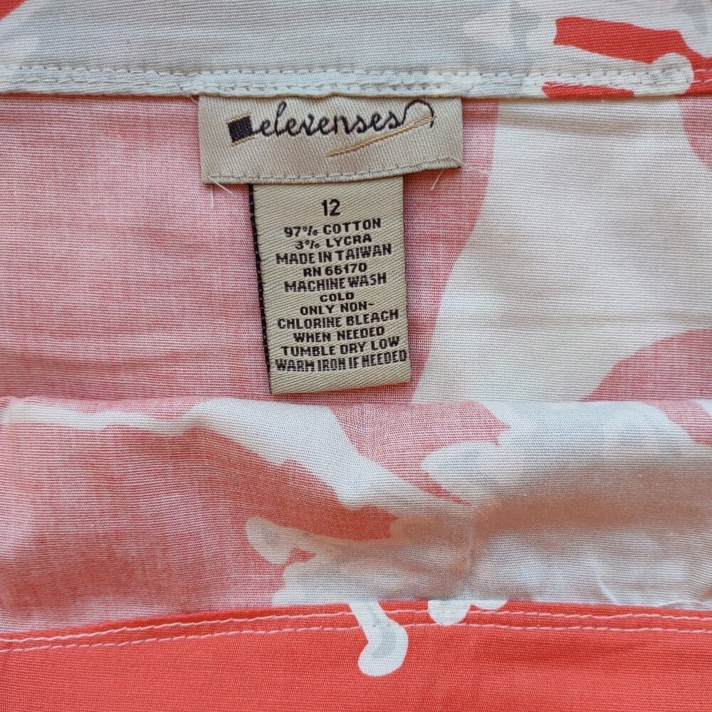 Anthropologie elevenses Floral Wrap Skirt Artsy Nature  Size 12 - Picture 7 of 7